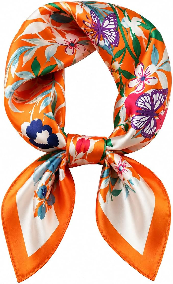 prinfantasy Silk Head Scarf Square Scarves for Women Men Bandanas Hair Neck Scarfs Accessories SF... | Amazon (UK)