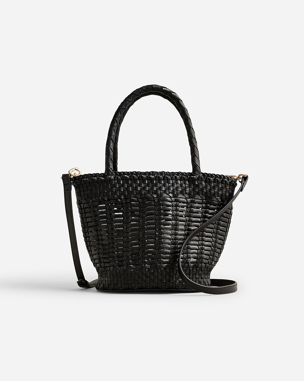 Small open-weave bag in leather | J. Crew US