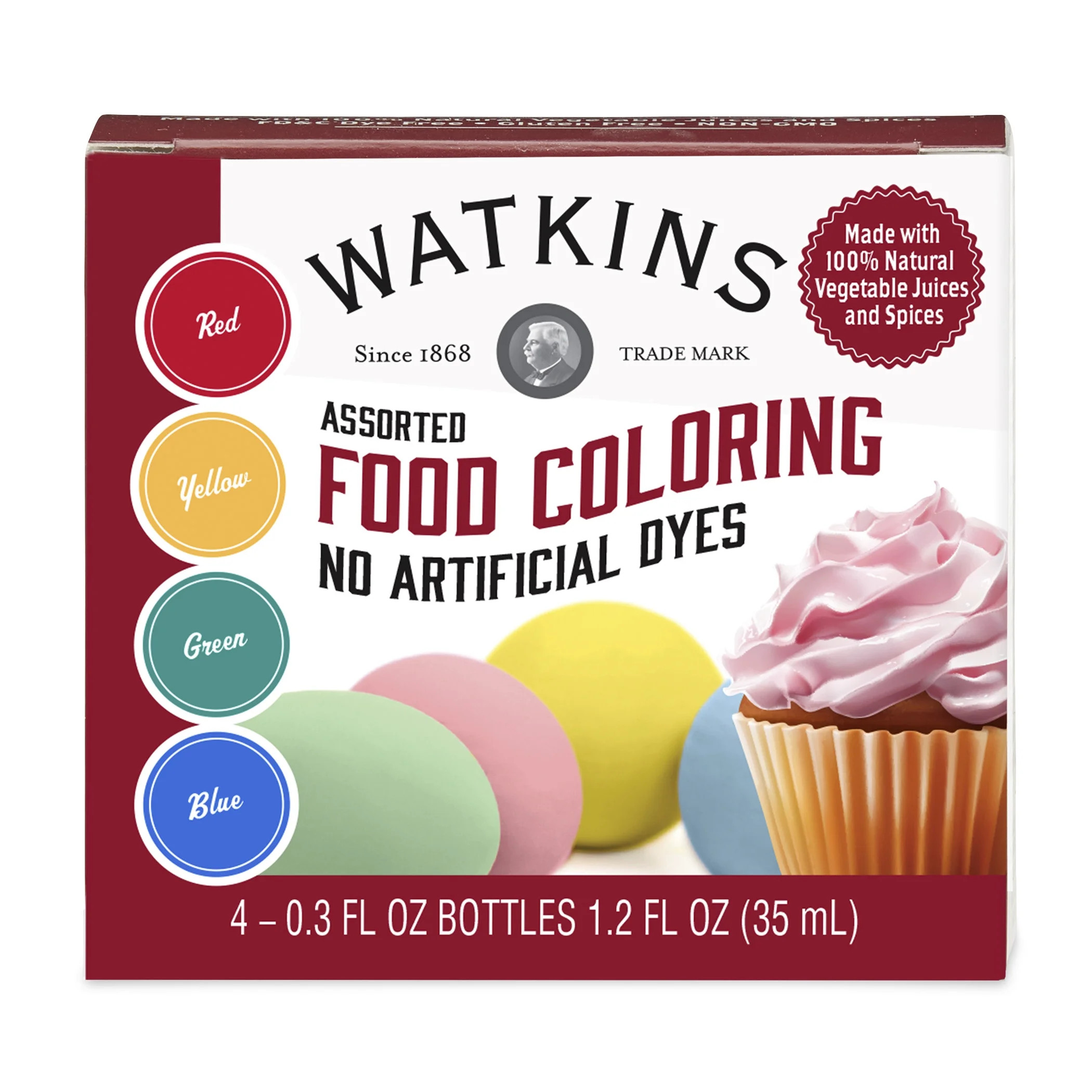 Watkins Assorted Food Coloring, 1.2 fl oz (Plastic Container) | Walmart (US)