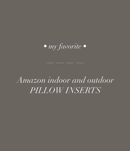 My favorite Amazon pillow inserts for both indoor and outdoor 

#LTKunder50 #LTKhome #LTKFind