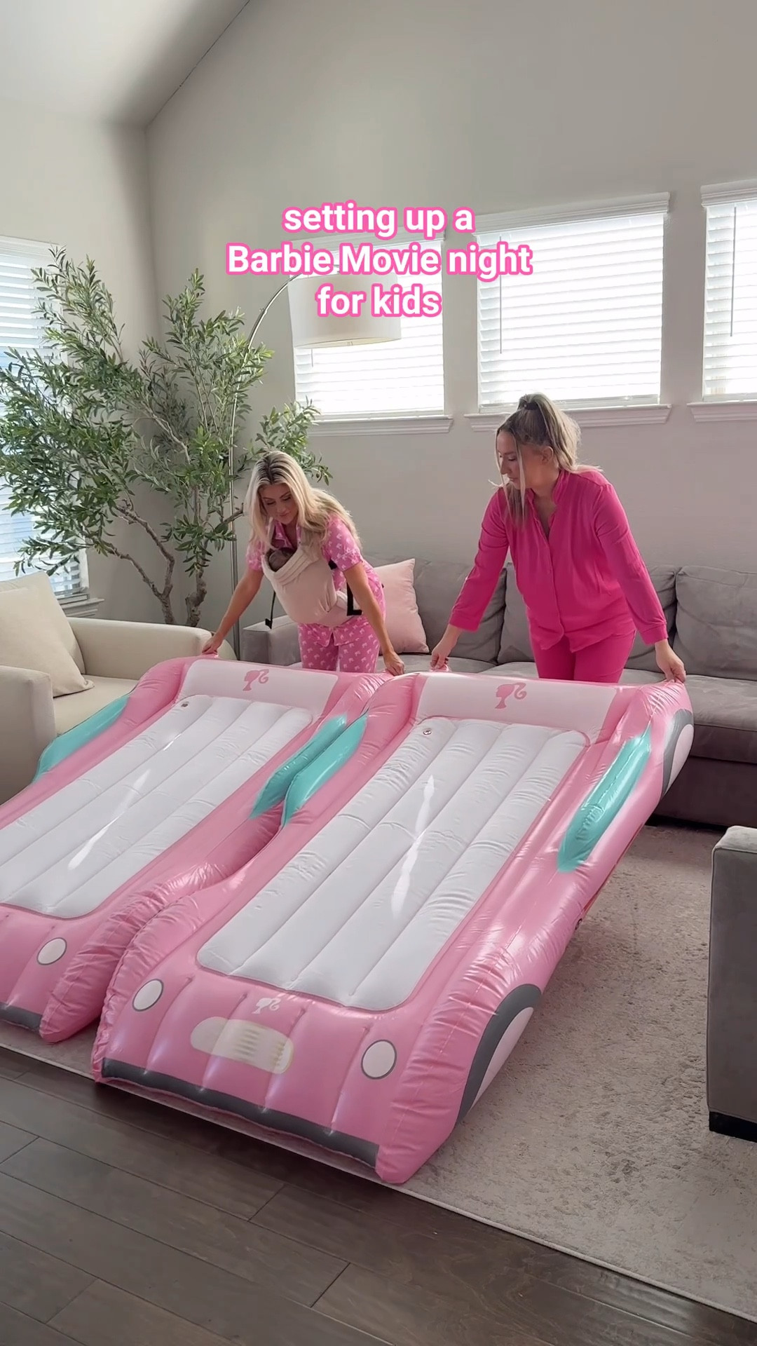 Setting up a Barbie movie night of our little girls dreams! 💗 Our Barbie loving girls could not get enough of this theme! We used Barbie cars as popcorn boxes and got them matching Barbie plushies to cuddle up with while watching the Barbie Princess Dreams movie (you can find on Netflix).
.
🍿SEND this to a friend who would love to do this Barbie movie night & FOLLOW us for more fun kids ideas like this one! 
.
.
.
.
#movienight #barbie #barbiedoll #barbiemovie #barbiemovies #girlmom #momhack #barbieparty #barbiepartyideas #sleepoverparty #sleepoverideas #kidsactivities #partyideas #kidsparty #partyfavor