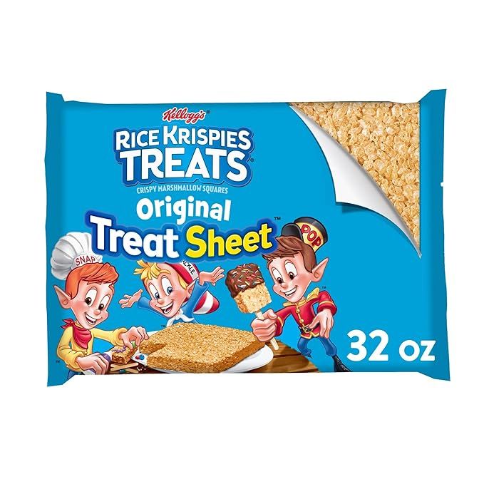Amazon.com: Rice Krispies Treats Marshmallow Snack Sheet, Kids Snacks, Treat Making, Baking Proje... | Amazon (US)