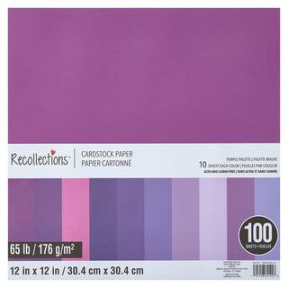 Purple Palette 12" x 12" Cardstock Paper by Recollections™ 100 Sheets | Michaels® | Michaels Stores