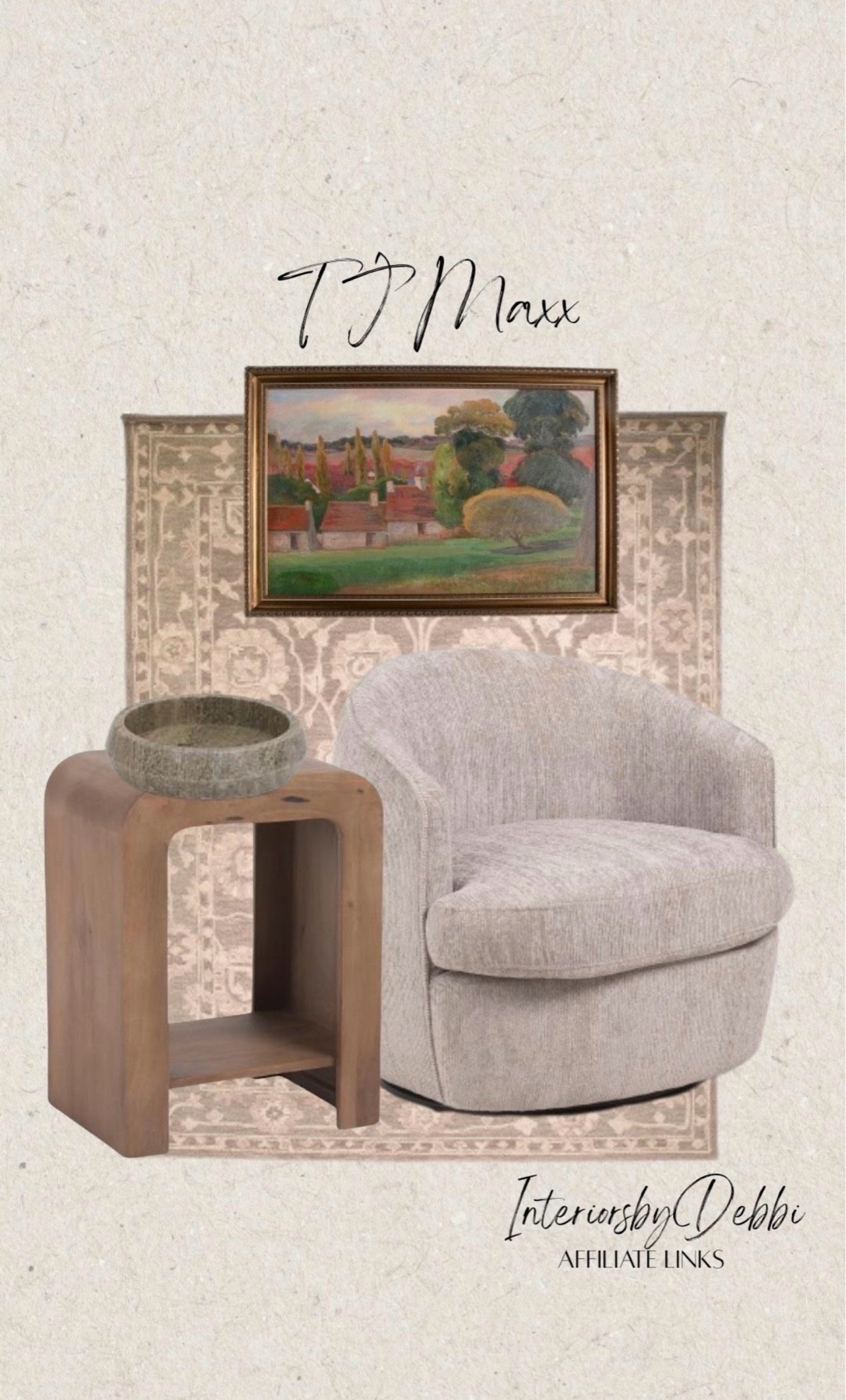 TJ Maxx Finds
Area rug, accent chair, framed art, side table, transitional home, modern decor, amazon find, amazon home, target home decor, mcgee and co, studio mcgee, amazon must have, pottery. barn, Walmart finds, affordable decor, home styling, budget friendly, accessories, neutral decor, home finds, buy new arrival, coming soon, sale alert, high end look for less, Amazon favorites, Target finds, cozy, modern, earthy, transitional, luxe, romantic, home decor, budget friendly decor #tjmaxx

#LTKSeasonal #LTKHome