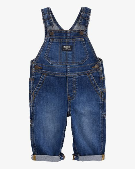 Baby Stretch Denim Classic Overalls - Dark Wash | Carter's Inc