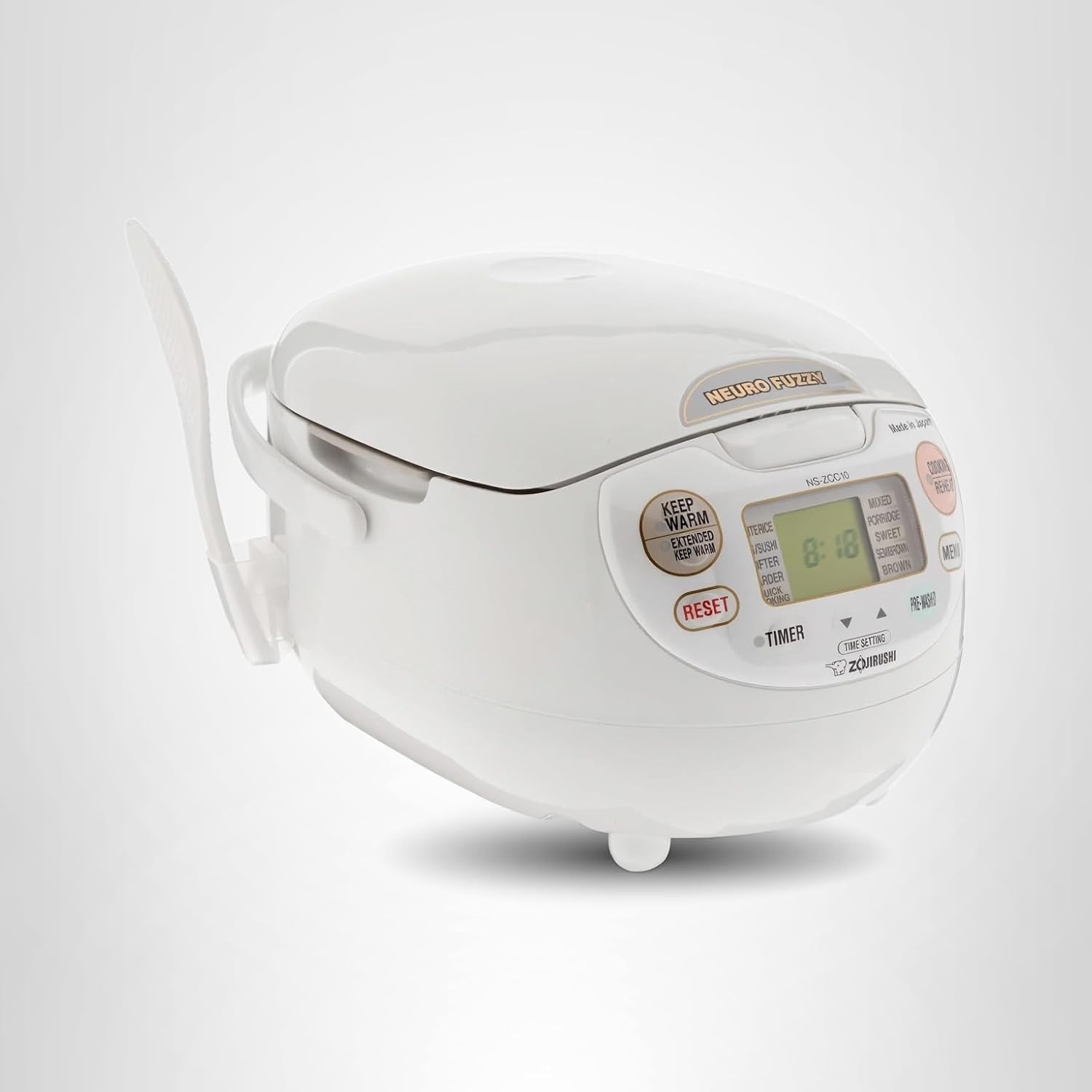 Zojirushi NS-ZCC10 5-1/2-Cup Neuro Fuzzy Rice Cooker and Warmer, Premium White | Amazon (US)