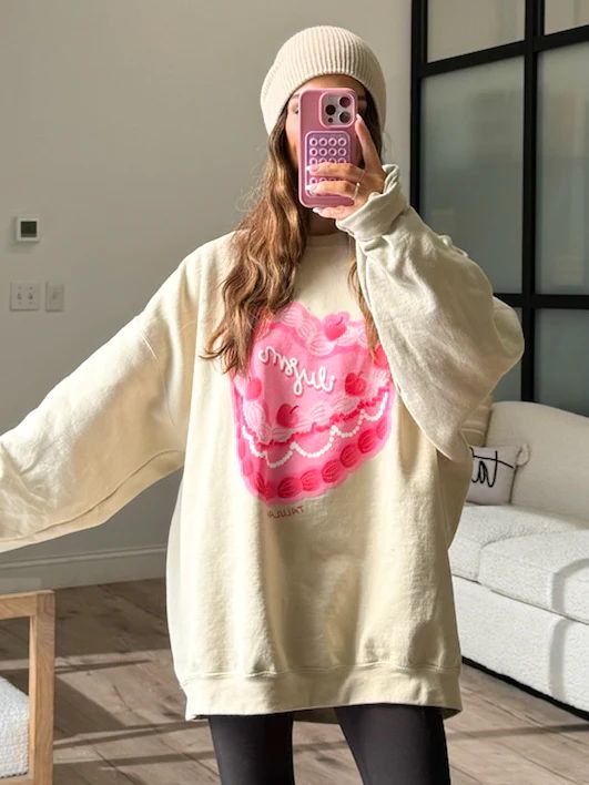 ilysm Heart Cake Graphic Pullover | +Plus Available | Talulah