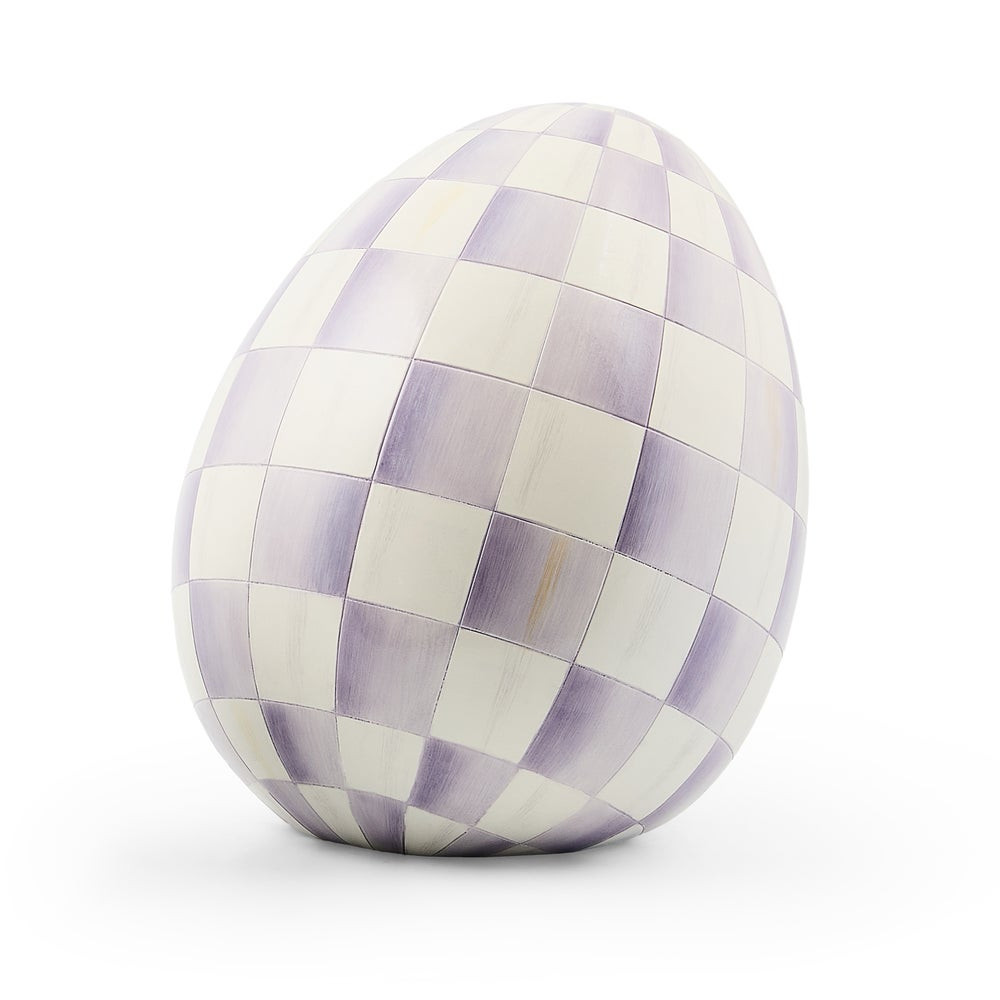 Violet Check Small Egg | MacKenzie-Childs