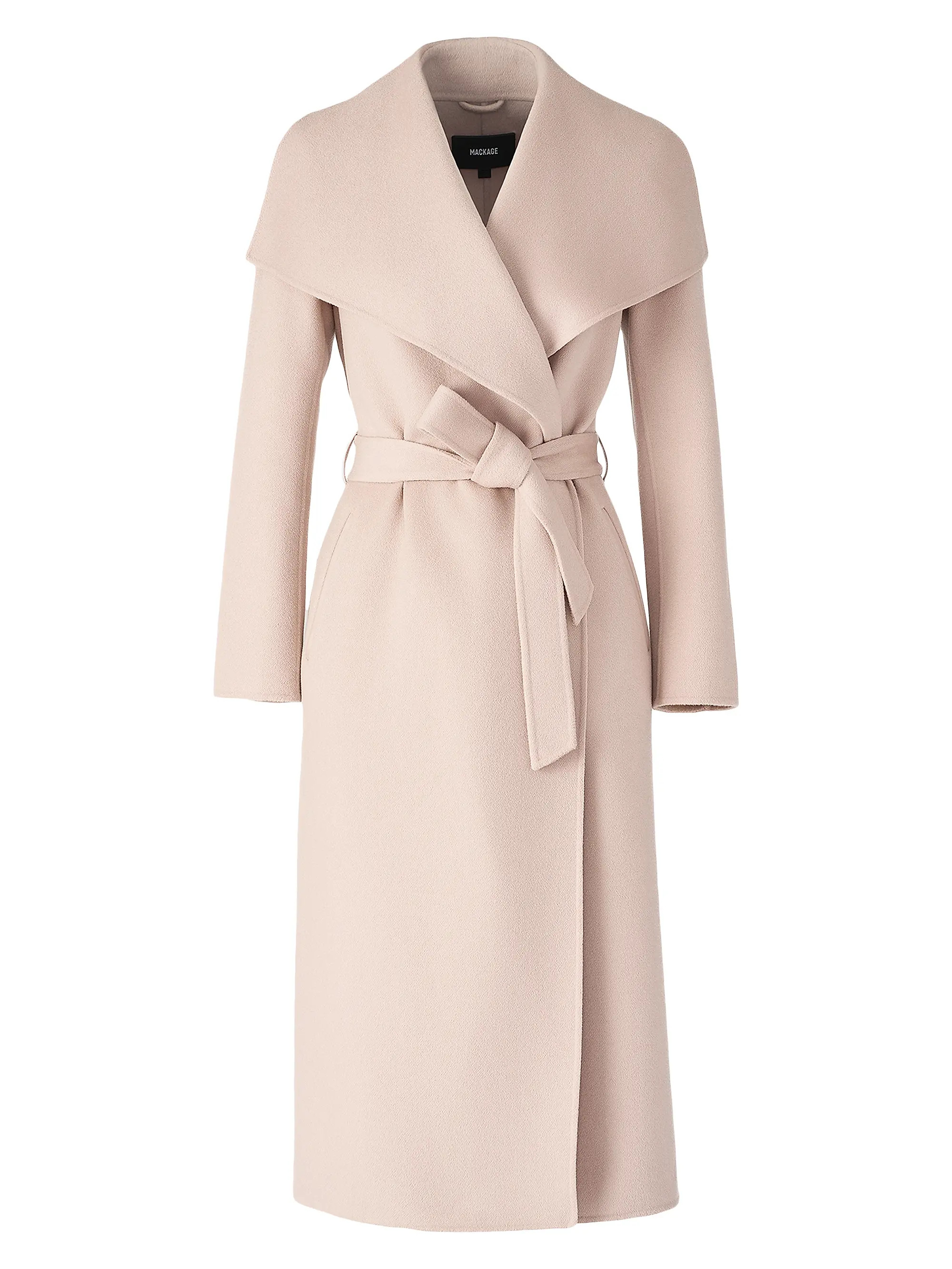 Belted Light Wool Coat | Saks Fifth Avenue