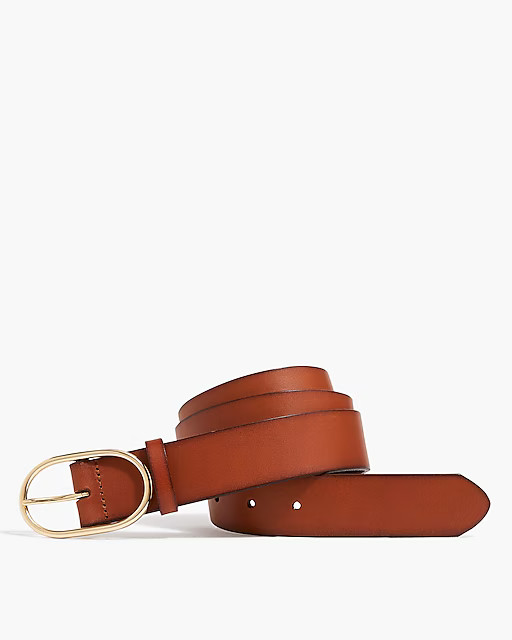 Oval-buckle leather belt | J.Crew Factory
