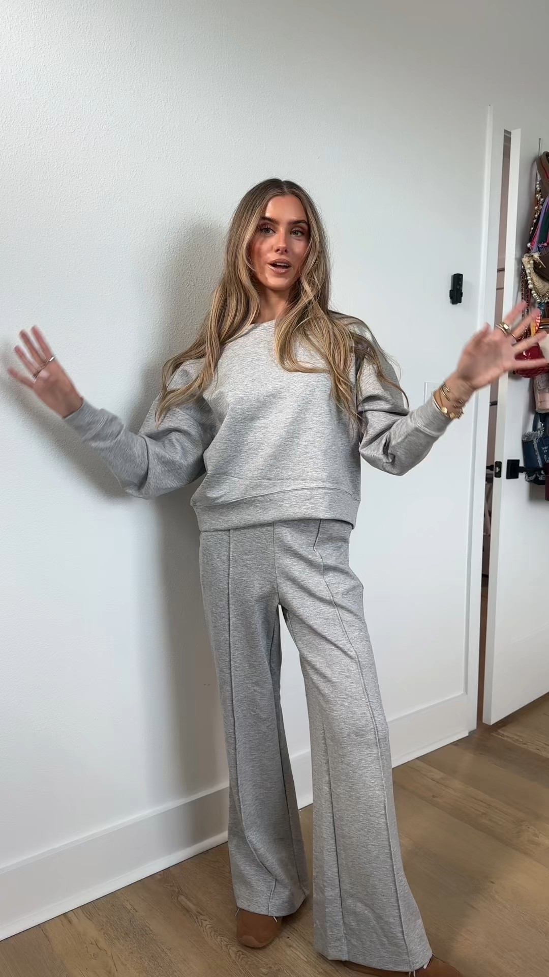 Walmart size XS in bottoms regular and size small in top. Power through your week and into the weekend with Scoop’s Cropped Sweatshirt. Crafted in our luxe Scubaknit (feels like a buttery-soft dream on your skin) to help keep you cool and comfy without weighing you down. The subtly oversized fit, cropped length and hi-lo hem give it a modern boost. Pair this crewneck sweatshirt with our matching Scubaknit

Scoop’s Scubaknit Seamed Pants—where luxe comfort and chic style meet in the trendiest trouser-inspired sweatpants. Crafted in our ultra-soft Scubaknit, these pintuck seamed sweatpants offer a pulled together look with Scoop’s ScubaKnit Sweatshirt (sold separately) and your favorite sneaks for a look that’s as cool as it is comfortable. Only at Walmart.

#LTKTravel #LTKFindsUnder50 #LTKShoeCrush