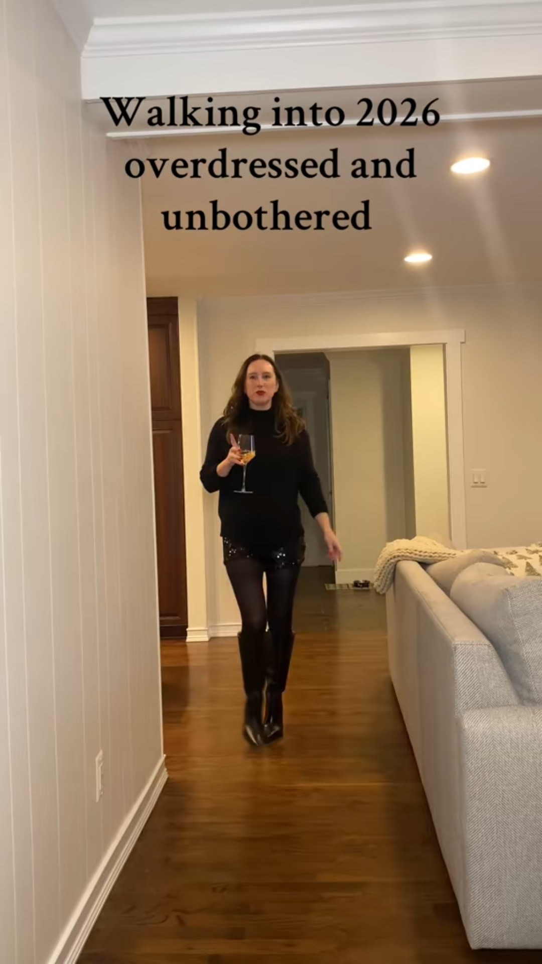 Dressing up for the new year! Black sweater, knee high boots, sequin shorts   #redlipstick #sequinoutfit #womenstights

#LTKOver40 #LTKFindsUnder100 #LTKBeauty