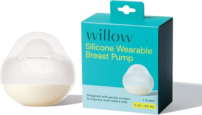 Willow - Silicone Wearable Breast Pump - Passive Suction Milk Collector - Hands Free Manual Breas... | Amazon (US)
