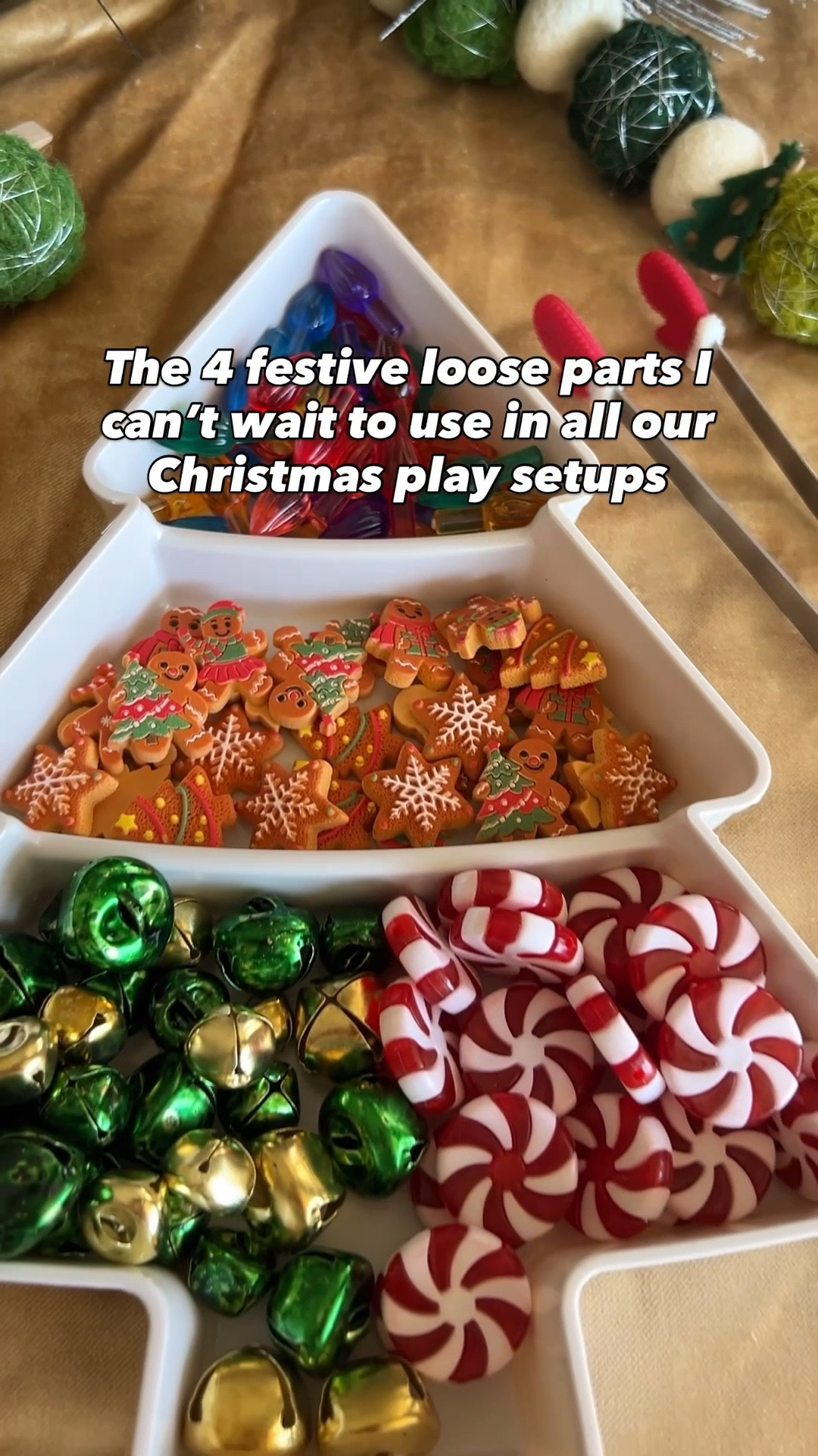 Whether we’re creating sensory bins, sorting by color or size, counting, or making up gingerbread stories, these loose parts invite so much open-ended fun and creativity.

🎄 Bells
🍬 Acrylic peppermints
🍪 Gingerbread resin charms
💡 Mini plastic light bulbs

So many playful possibilities packed into a handful of festive pieces!

#LTKHoliday #LTKKids #LTKSeasonal