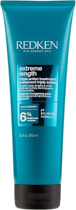 Redken Redken Extreme Length Triple Action Treatment Mask, Rinse-Out Mask With Biotin & Niacinami... | Amazon (US)
