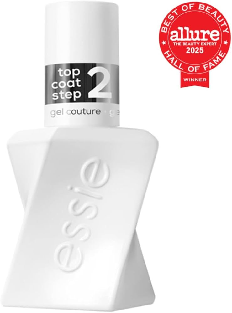 Essie Gel Couture Vegan Long-Lasting Nail Polish, Clear, Shiny Top Coat, 0.46 fl oz | Amazon (US)