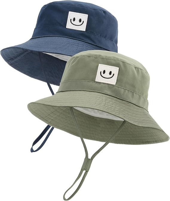 FURTALK Baby Sun Hat Smile Face Toddler Boys Girls Bucket Hat 0-5 Years Kids UPF 50+ Sun Protecti... | Amazon (US)