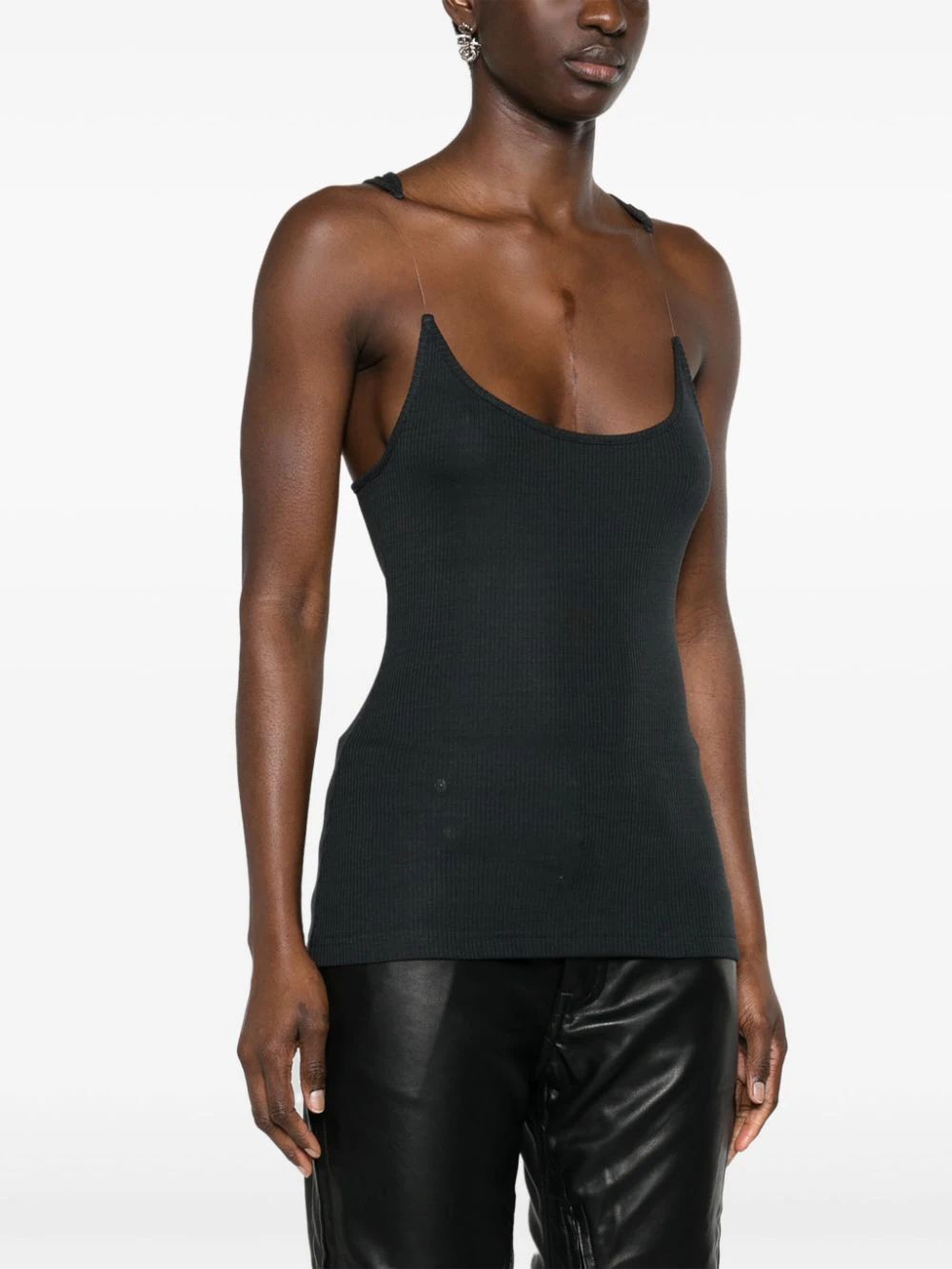 Y/Project Invisible Strap Ribbed Tank Top - Farfetch | Farfetch Global