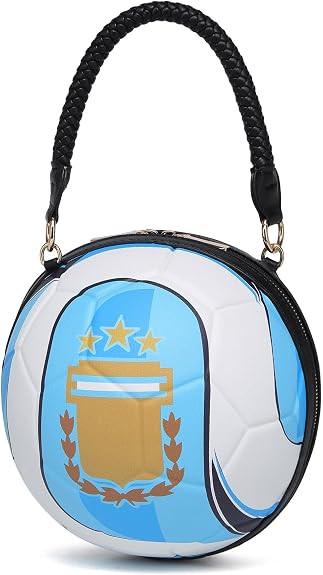 Women Unique Novelty Football Purse, Ball Shaped Handbag Crossbody Shoulder Bag | Rugby | Amazon (US)