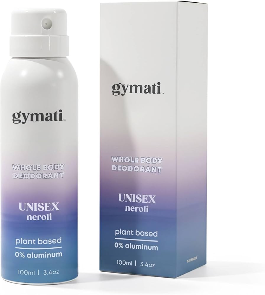 Gymati Natural Deodorant Body Spray \u2013 Aluminum-Free, Plant-Based Blend with Aloe & Zinc, Lon... | Amazon (US)