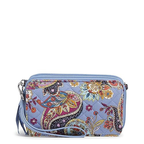 Vera Bradley Women's Cotton All in One Crossbody Purse With Rfid Protection, Provence Paisley, One Size | Amazon (US)