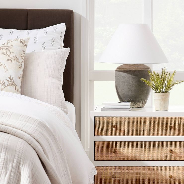 Large Ceramic Table Lamp Gray (Includes LED Light Bulb) - Threshold™ designed with Studio M... | Target