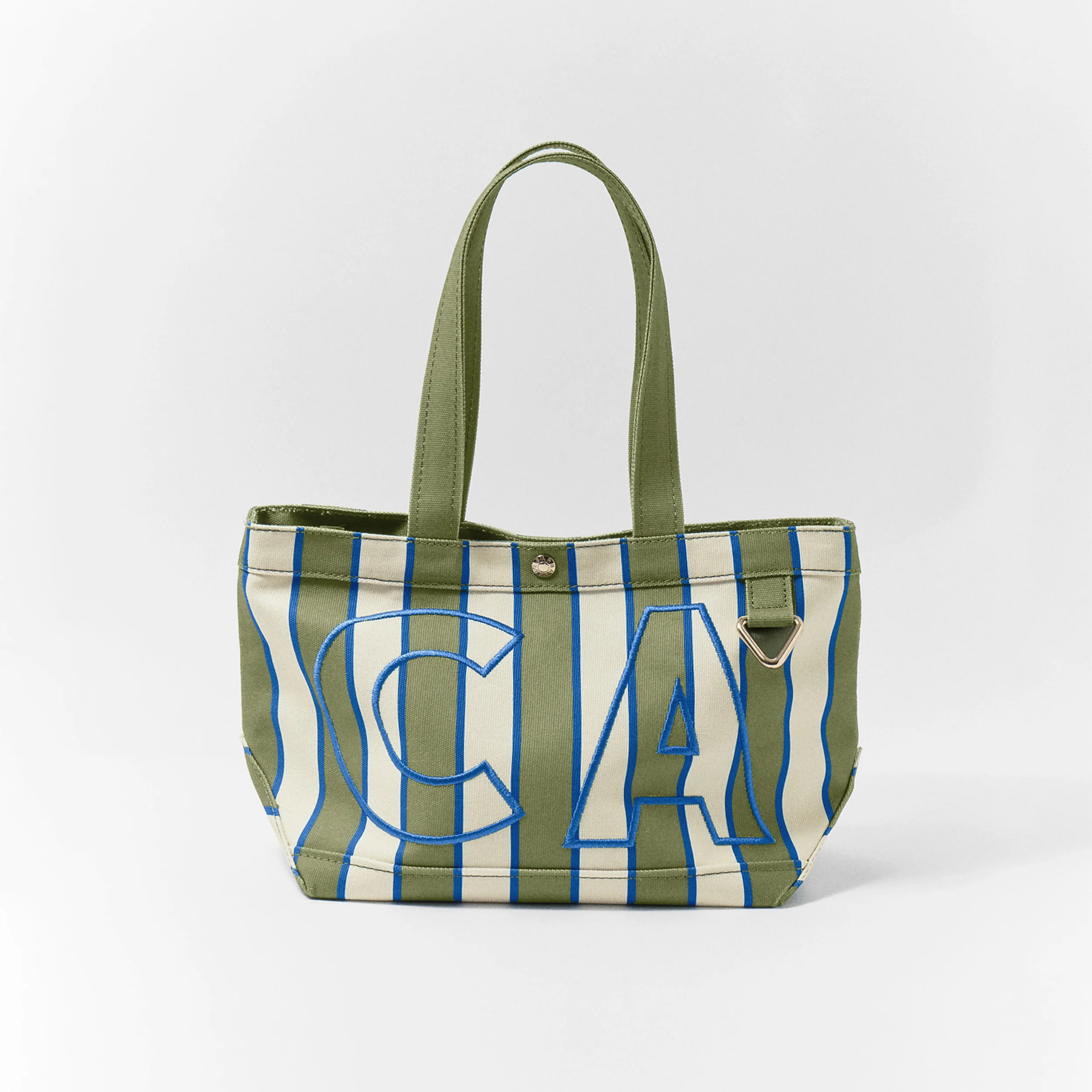 Striped Custom Alpha Tote - Forest | BaubleBar