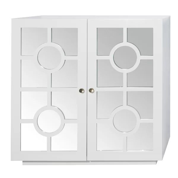 2 Door Mirrored Square Accent Cabinet | Wayfair North America