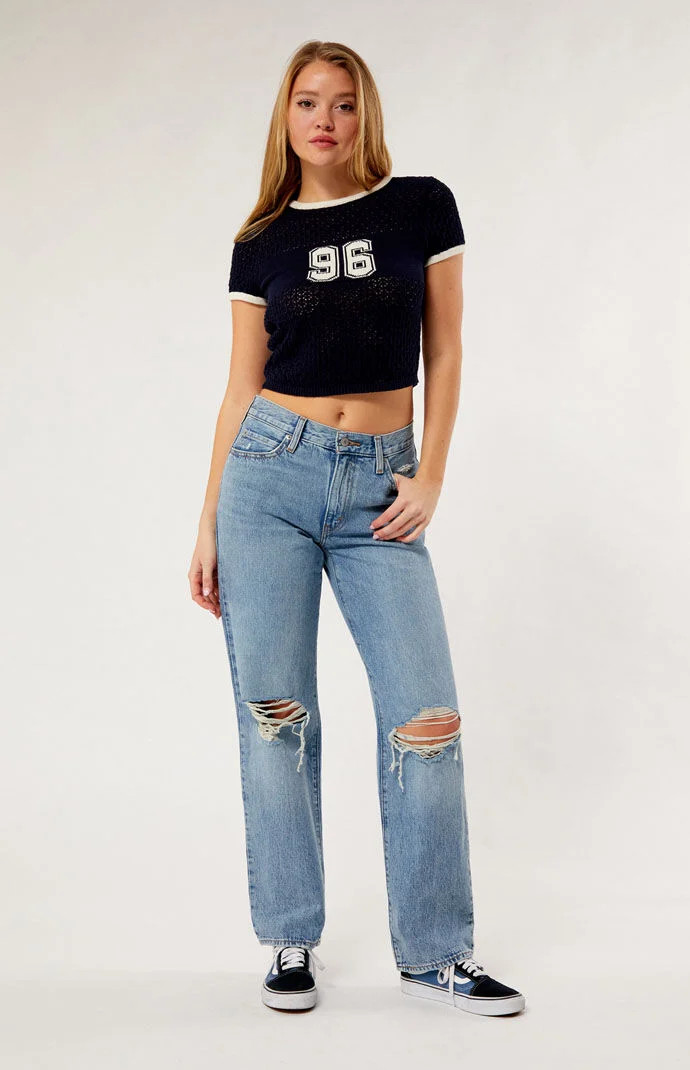 Levi's Women's Medium Indigo Ripped '94 Baggy Jeans - Size 27W X 31L | PacSun