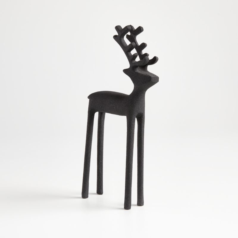 Zinc Holiday Reindeer Decoration 10.5" + Reviews | Crate & Barrel | Crate & Barrel