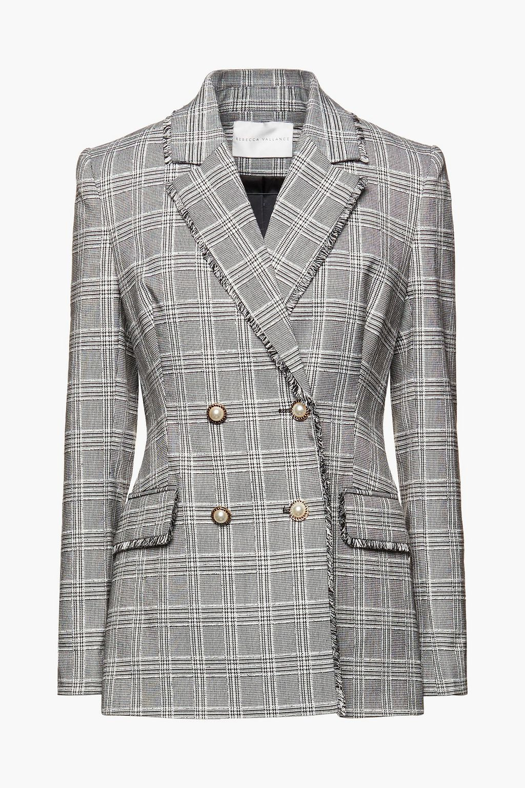 Troubadour double-breasted Prince of Wales checked tweed blazer | The Outnet (US and CA)
