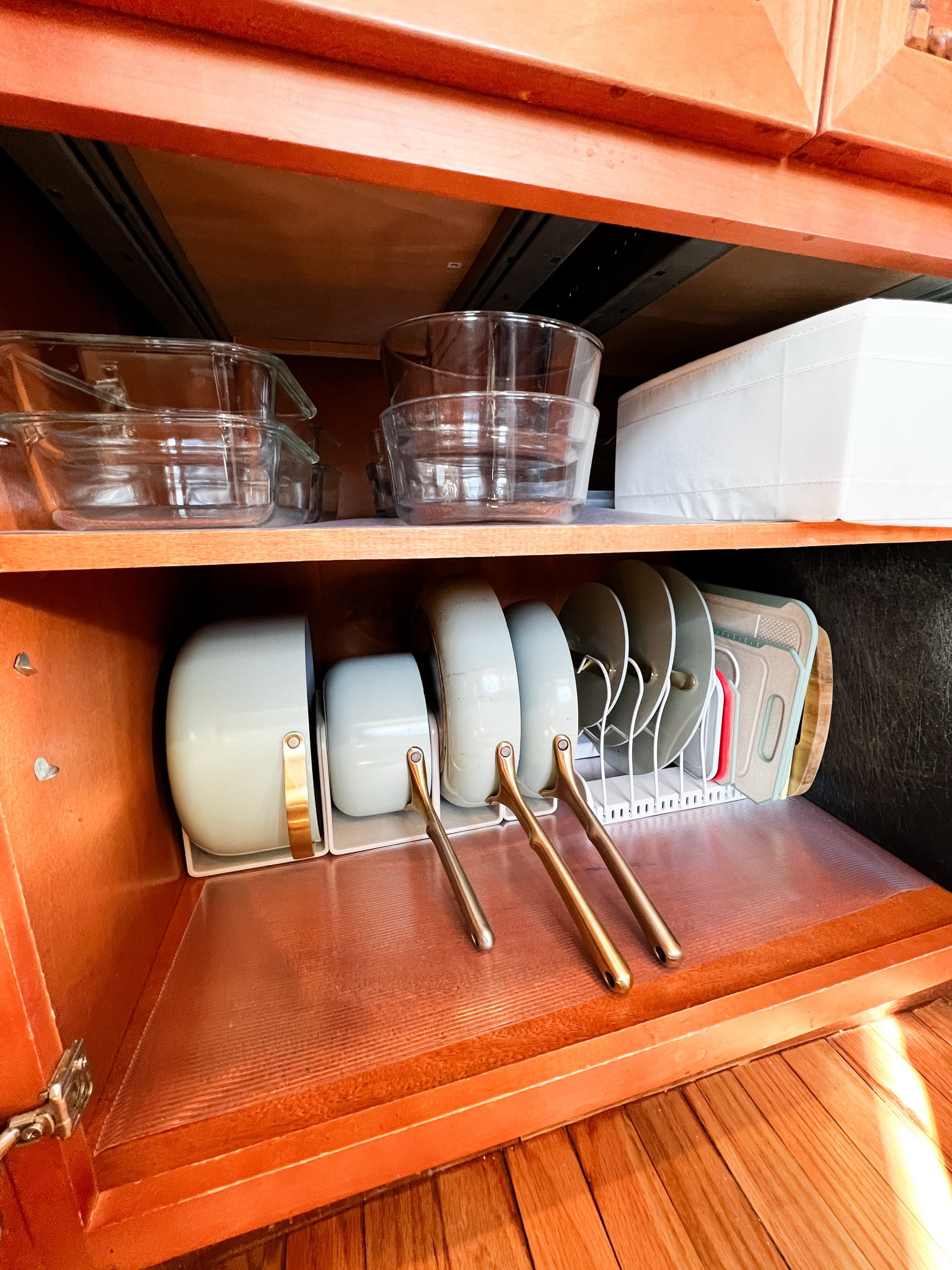 Keep it neat in your kitchen with the right solutions. These pots and pans file away so neatly with the right system.

#LTKFamily #LTKHome #LTKFindsUnder100