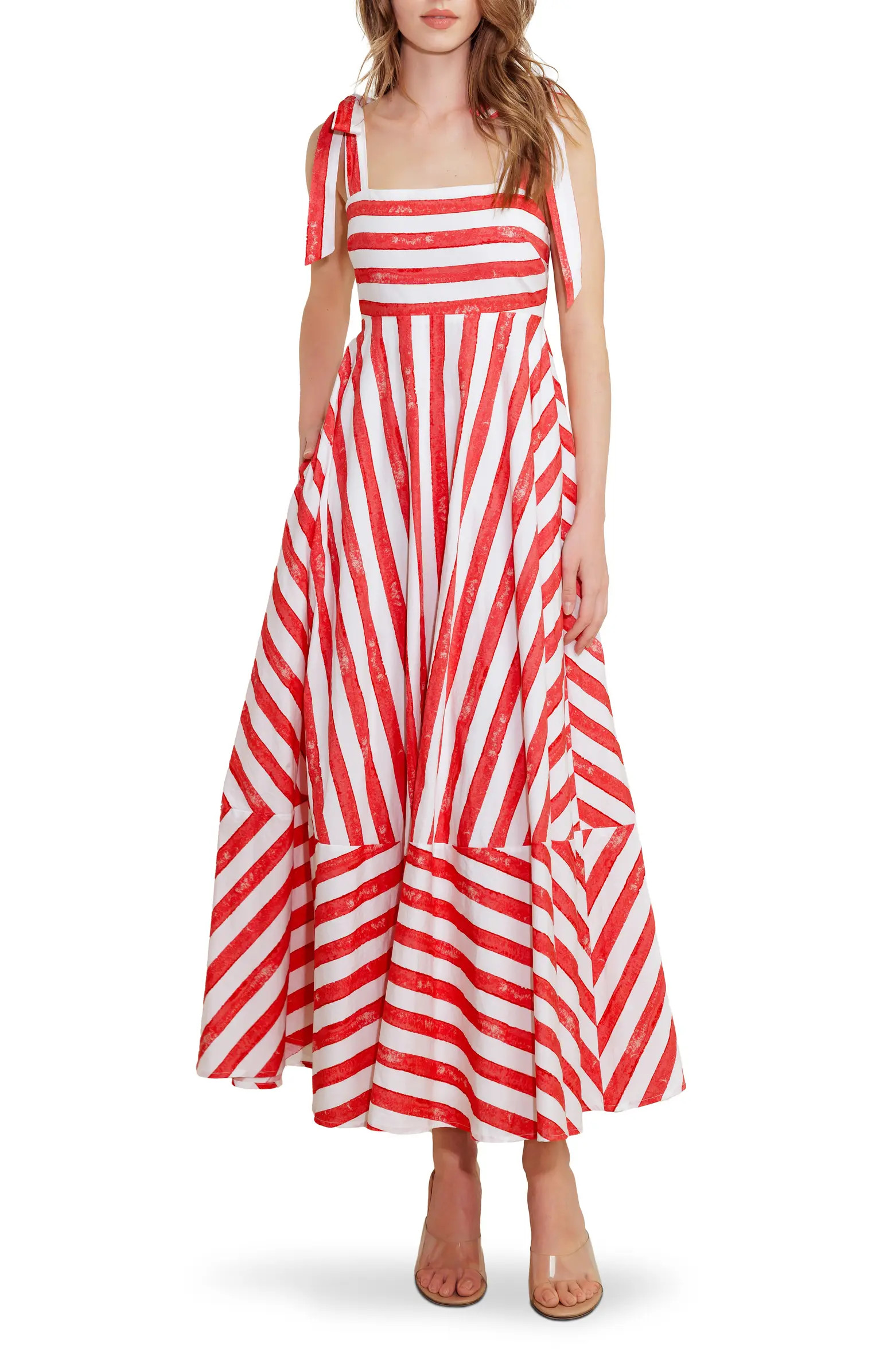 FREEMARKET Tie Strap Maxi Dress | Nordstrom | Nordstrom