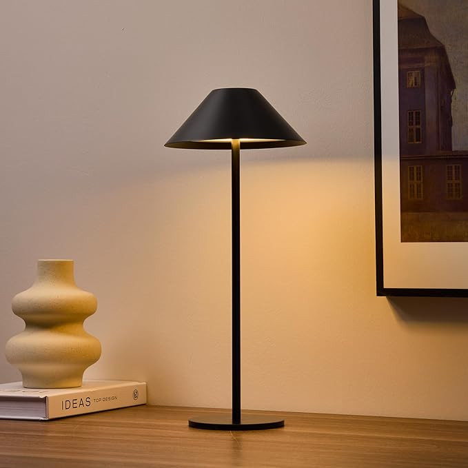 Bojim Cordless Table Lamp, Portable Battery Operated LED Lamp, 3 Color Stepless Dimming Touch Lam... | Amazon (US)