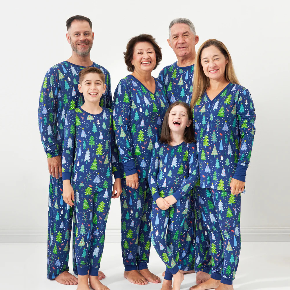 Blue Merry & Bright Two-Piece Pajama Set | Little Sleepies