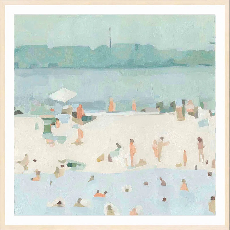 Sea Glass Sandbar I by Emma Scarvey - Picture Frame Painting | Wayfair North America