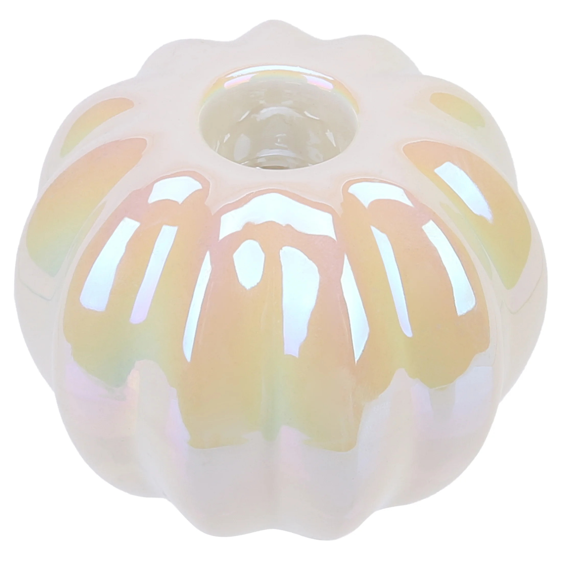 Halloween Iridescent Pumpkin Candle Holder, 2" by Way to Celebrate - Walmart.com | Walmart (US)