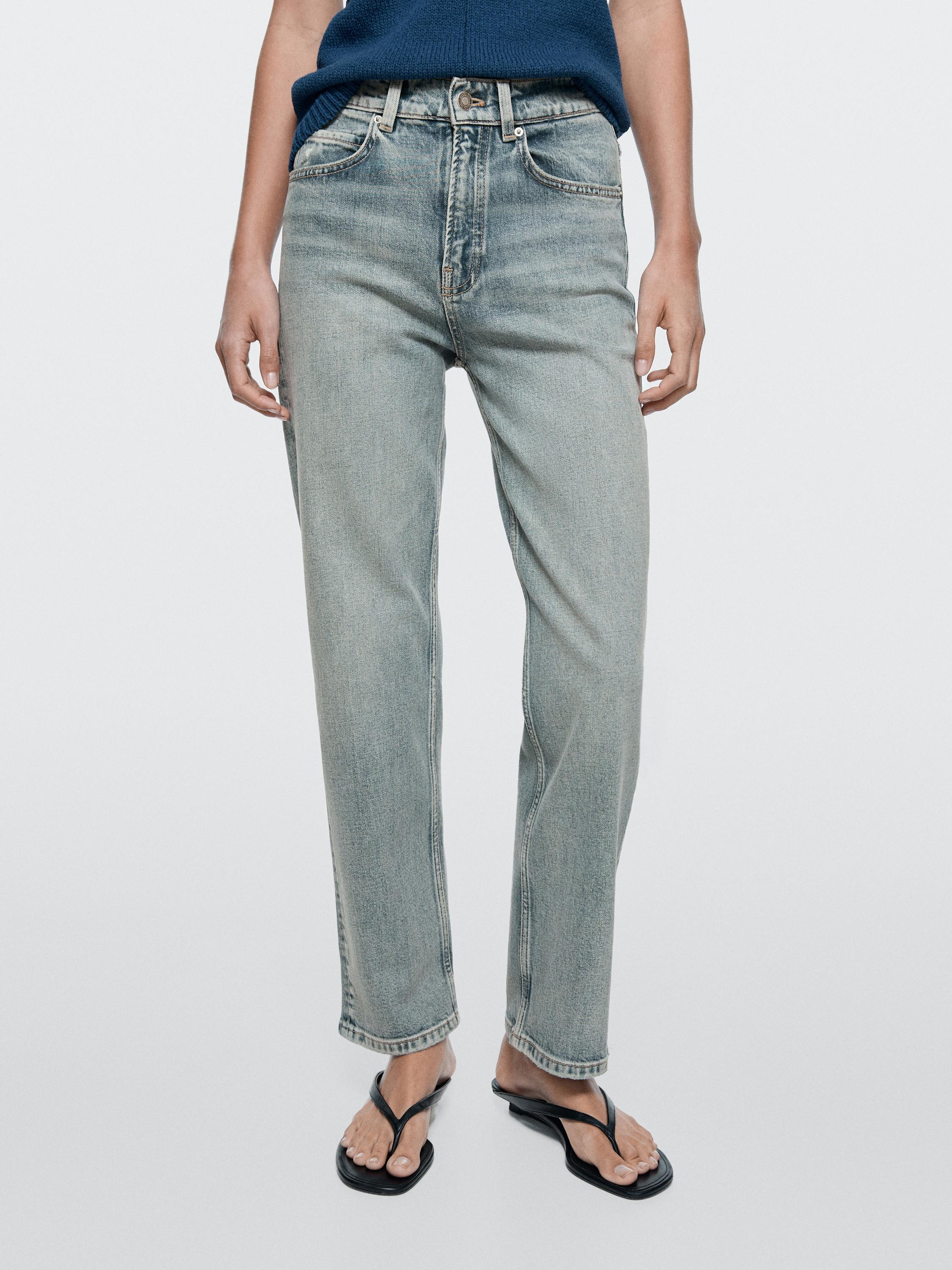 Mid-rise straight-leg jeans | Massimo Dutti US