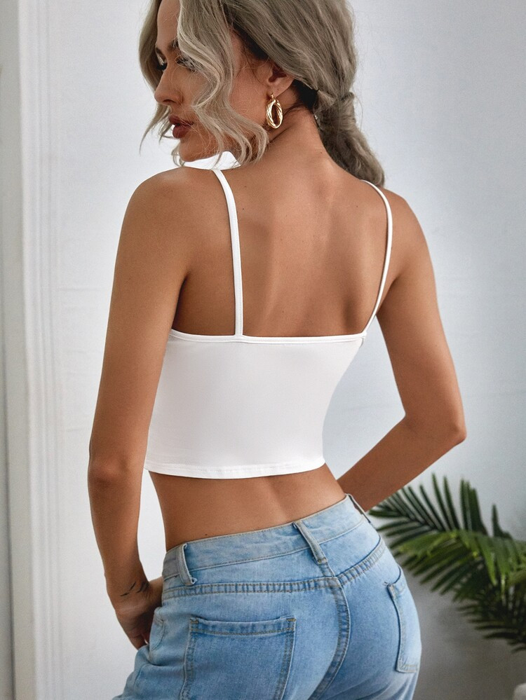 Solid Crop Cami Top | SHEIN