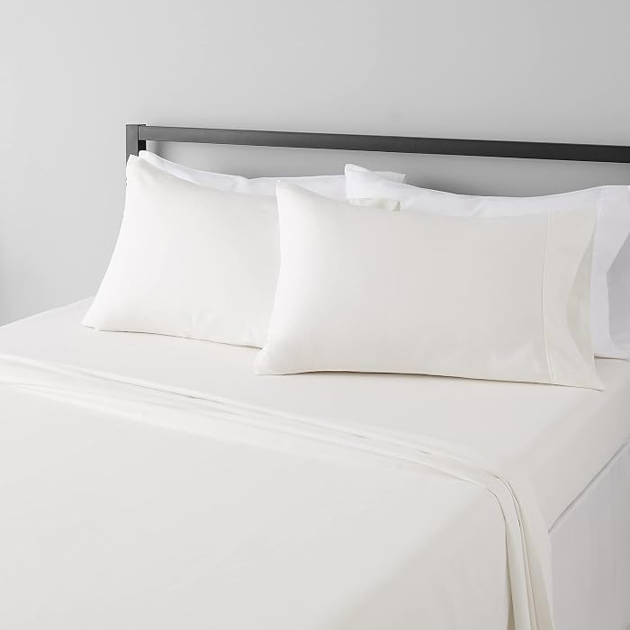Amazon Basics Lightweight Super Soft, Wrinkle-Free, Breathable Microfiber 4 Piece Bed Sheet Set w... | Amazon (US)