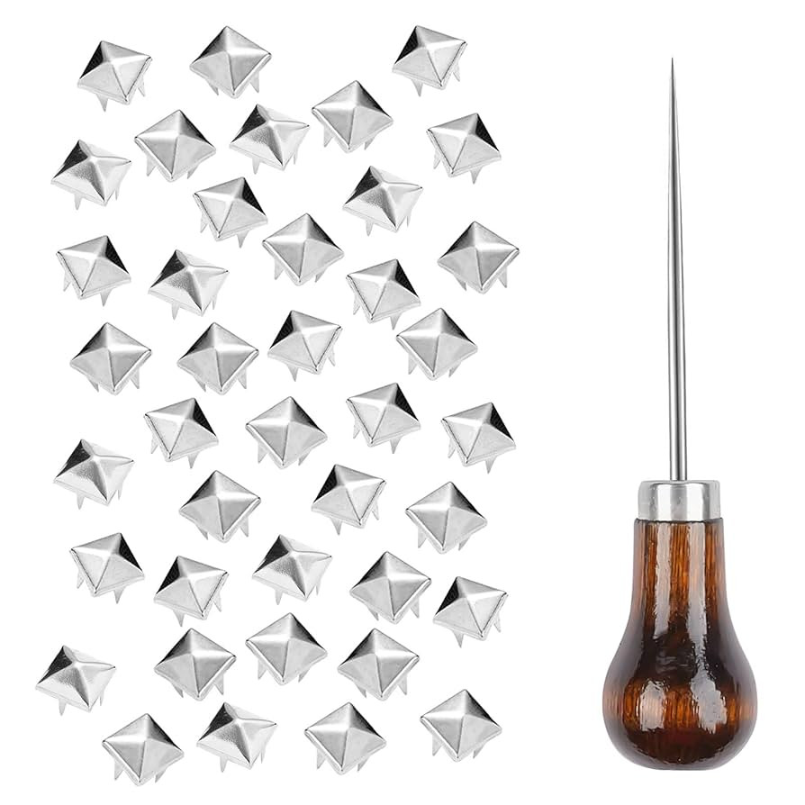 TUZAZO 500 Pieces 10 mm Square Pyramid Studs for Clothing Bag Leather Shoes Punk Rock Jewelry Cra... | Amazon (US)