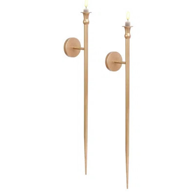 Candle Sconces Long Wall Candle Holder Set Of 2 Wall Sconces Candle Holder Decoration | Wayfair North America