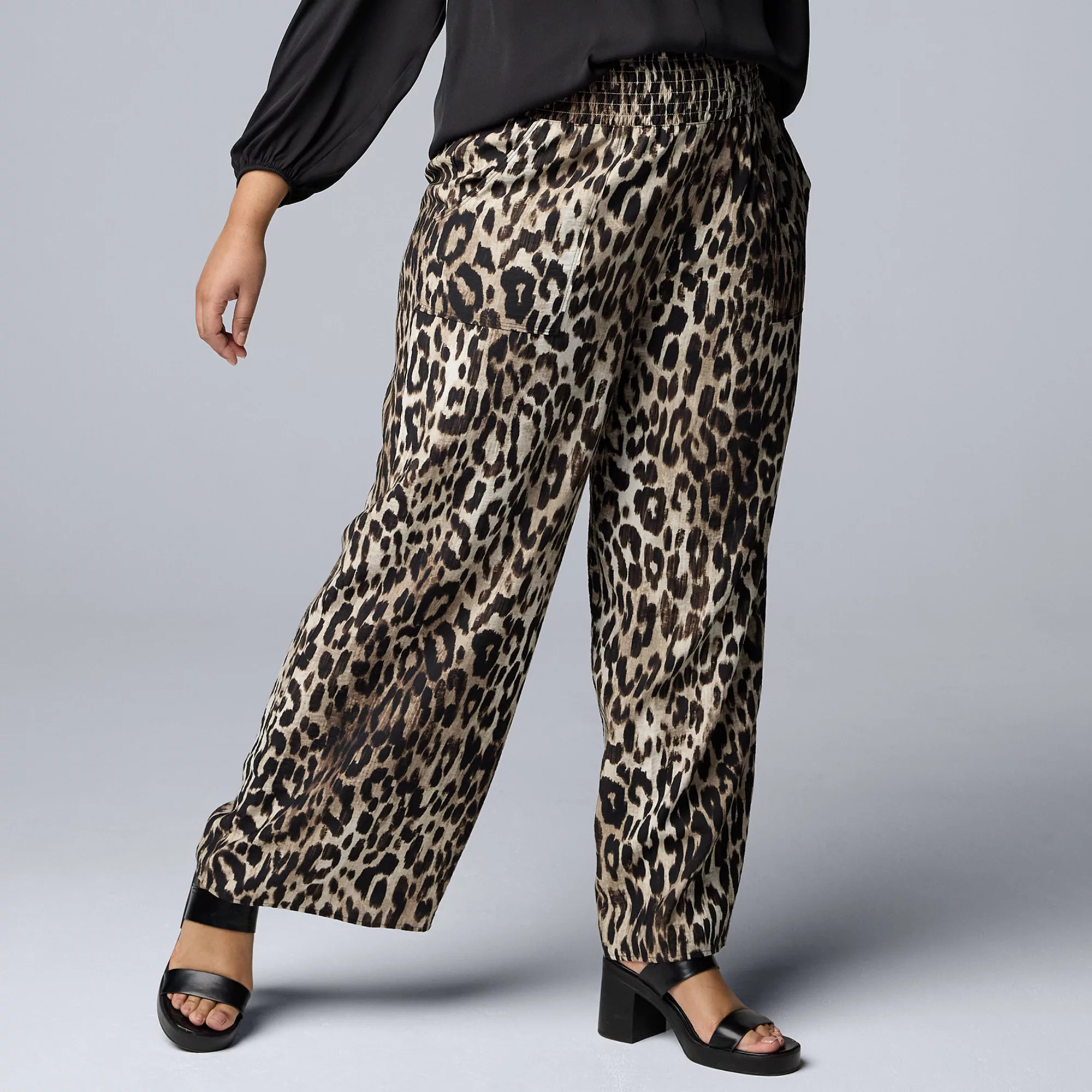 Plus Size Simply Vera Vera Wang Wide Leg Travel Pants | Kohl's