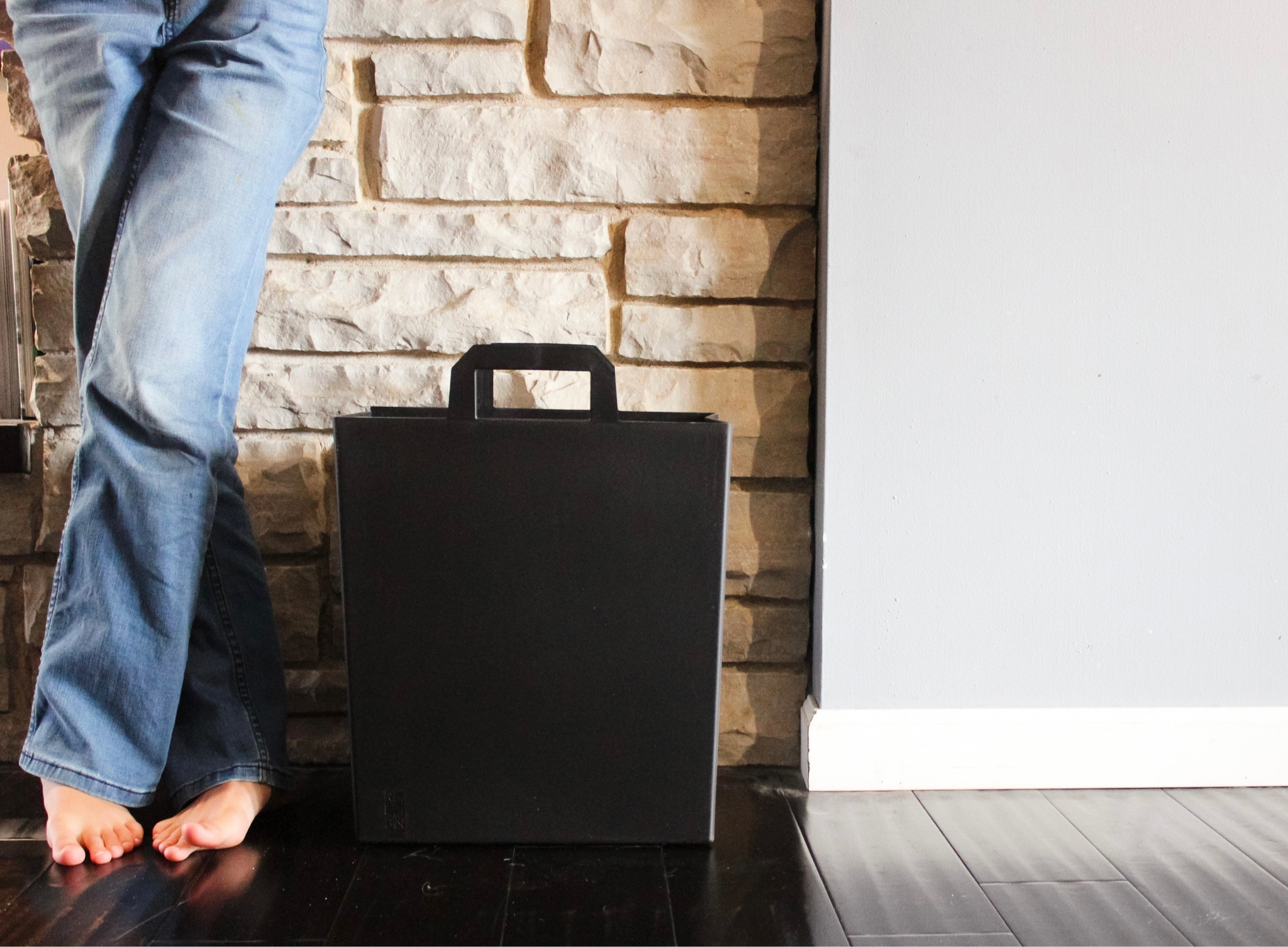 The cutest recycle bin! Perfectly hides a brown paper grocery bag. I have actually replaced all our bathroom waste bins with this guy - the perfect way to reduce our plastic bag use! 🖤

#LTKhome #LTKunder100