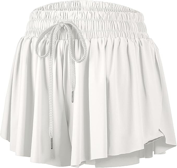 Flowy Athletic Shorts for Women Gym Yoga Workout Running Biker Spandex Butterfly Tennis Skirts Cu... | Amazon (US)