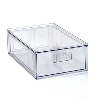 Mainstays Clear Glossy Plastic Pull-Out Closet Drawer Small Size, Adult Size | Walmart (US)