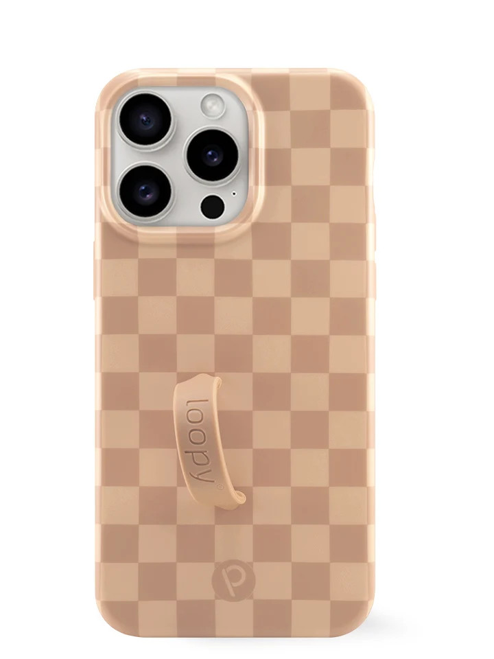 Loopy Cases - Caramel Checkered | Loopy Cases