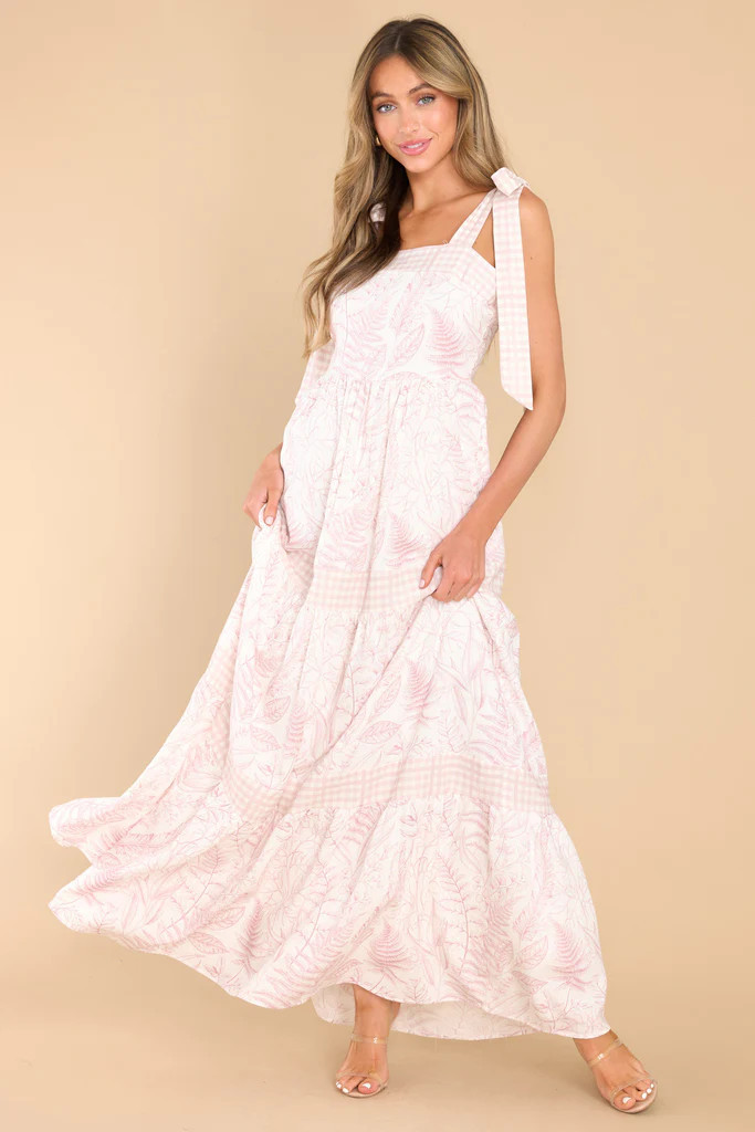 Forever With Me Pink Print Maxi Dress | Red Dress 