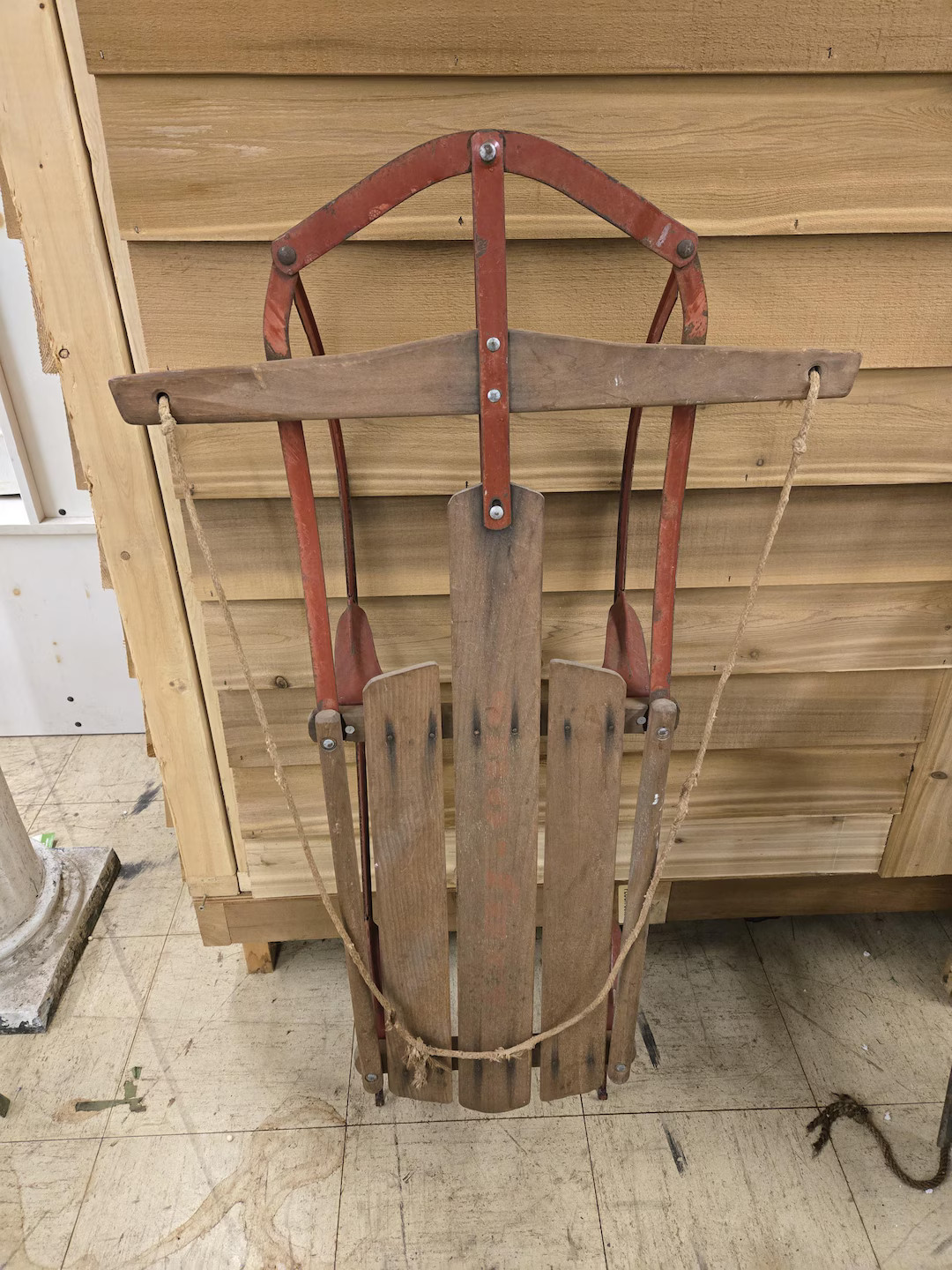 Vintage Genuine Wooden Metal Snow Sled Collectable Condition - Etsy | Etsy (US)