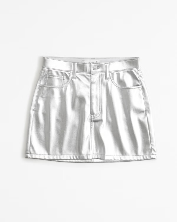 Women's Vegan Leather 5-Pocket Mini Skirt | Women's Bottoms | Abercrombie.com | Abercrombie & Fitch (US)
